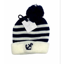 Load image into Gallery viewer, Mothers Choice Baby Beanie Set - Stripe/Anchor Blue
