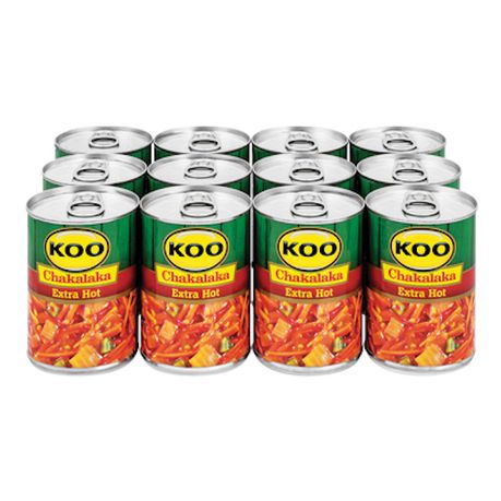 Koo Chakalaka Extra Hot - 12 x 410g Buy Online in Zimbabwe thedailysale.shop