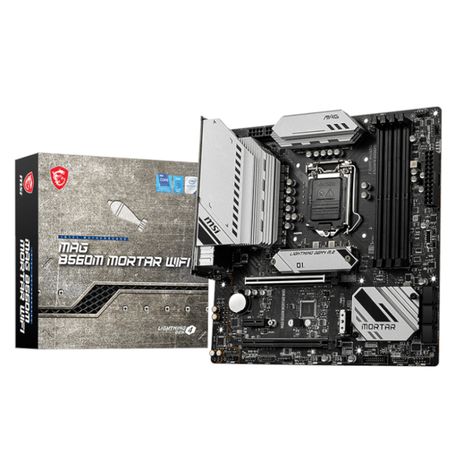 MSI MAG B560 Mortar WIFI Intel 1200 Micro-ATX Motherboard - Black