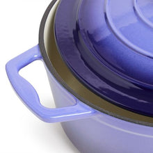 Load image into Gallery viewer, George &amp; Mason - 25cm Round Enamel Cast Iron Casserole - Blue
