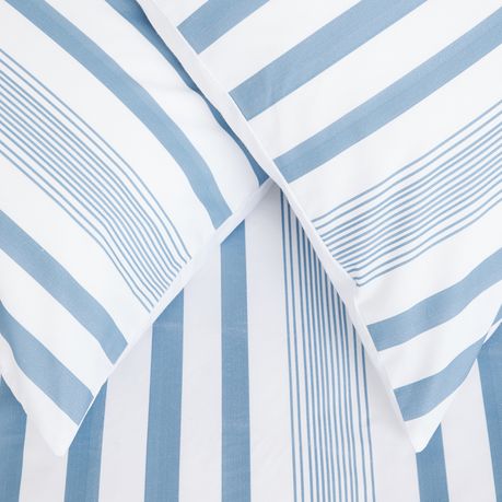 George & Mason - Castle Stripe Denim Pillowcase - Set of 2