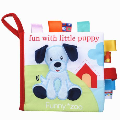 Soft Baby Label Cloth Book - Fun with a little puppy Buy Online in Zimbabwe thedailysale.shop