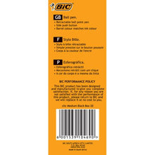 Load image into Gallery viewer, BIC Clic Medium Ballpoint Pens - Black (Box of 20) - Retractable button
