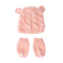 Load image into Gallery viewer, All Heart Pink Baby Beanie With Matching Gloves
