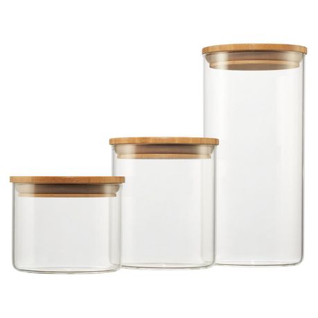 Glass Jars Airtight Food Storage - 3Packs