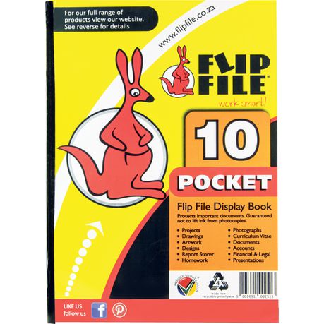 Flip File A4 10 Pocket Pack of 3 Buy Online in Zimbabwe thedailysale.shop