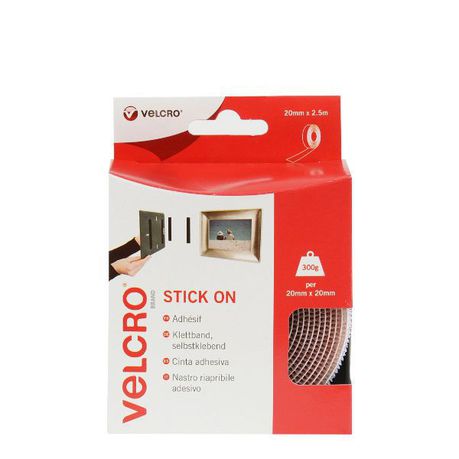 Velcro Stick On, Tape, Hook & Loop - White