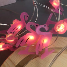 Load image into Gallery viewer, Pink Flamingo String Light 2m Silver Wire LED
