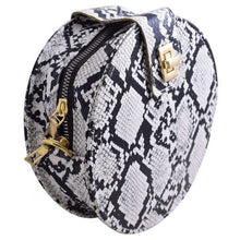 Load image into Gallery viewer, Urban Muse Moda Snakeskin Crossbody - Black &amp; White
