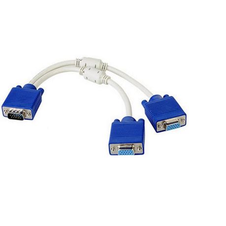 VGA Male To 2 VGA Female Converter(15 Pin Cable)