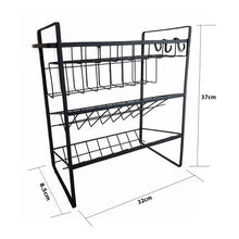 Load image into Gallery viewer, 3-Tier Stanless Steel Kitchen Spice Bottles Jars Storage Organizer Rack
