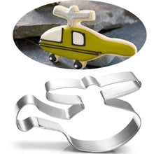 Load image into Gallery viewer, Airplane and Helicopter Stainless Steel Cookie Cutter Set
