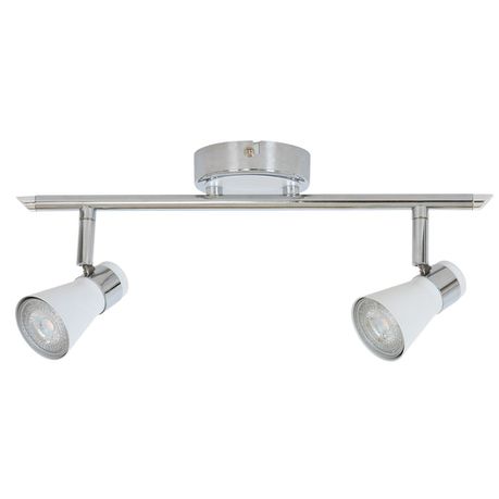 Zebbies Lighting - Jupp 2lt - White and Chrome Spot Light Buy Online in Zimbabwe thedailysale.shop