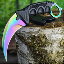 Load image into Gallery viewer, GG Rainbow Karambit Tiger Claw Tactical Knife
