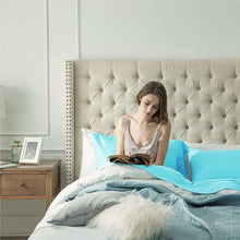 Load image into Gallery viewer, Wrinkle Resistant Egyptian Comfort Sheets Set 4 Queen: Cool Duck Egg Blue
