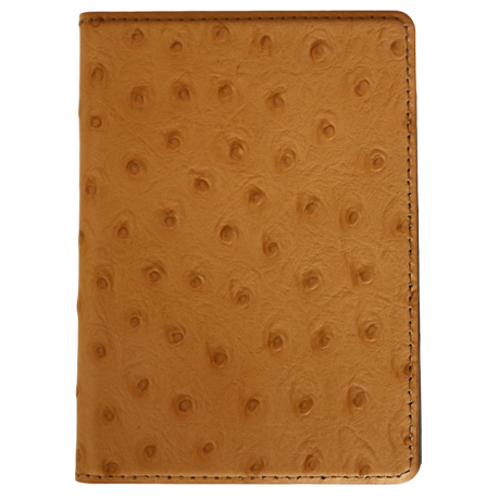 Passport Cover - Ostrich Leather - Beige