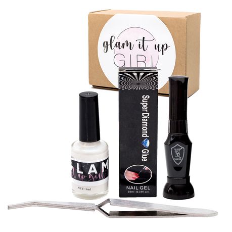 Glam It Up Girl/ Nail Art Manicure Tool, Star Nail Art& Super Diamond Glue Buy Online in Zimbabwe thedailysale.shop