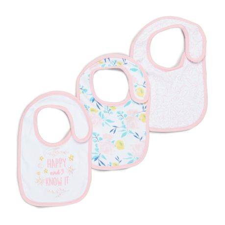 George & Mason Baby - Girls 3 Pack Polycotton Bibs Buy Online in Zimbabwe thedailysale.shop