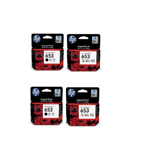 HP 653 Black and Tri-Colour Original Ink Combo Pack