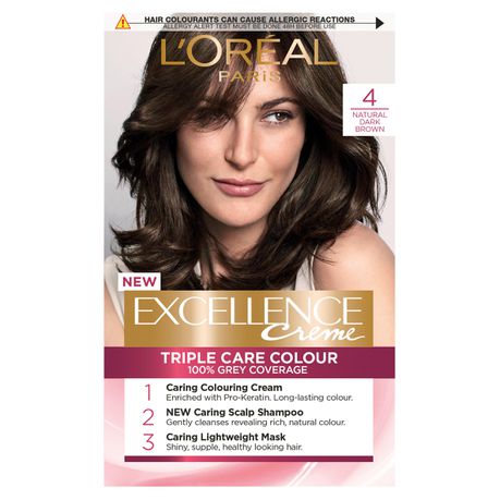 LOreal Excellence Creme 4 Natural Dark Brown Buy Online in Zimbabwe thedailysale.shop