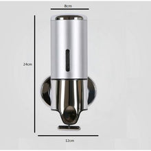 Load image into Gallery viewer, LPS Hotel Wall Soap Sanitizer Shampoo Stainless Steel Dispenser 500ml
