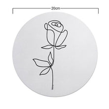 Load image into Gallery viewer, Hey Casey! Rose Line Art Mouse Pad
