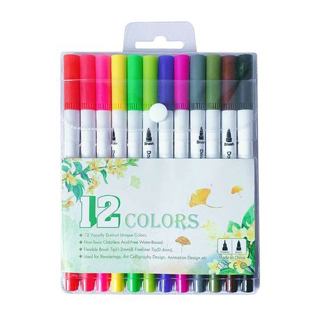 12 Piece Double Headed Color Markers Buy Online in Zimbabwe thedailysale.shop