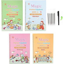 Load image into Gallery viewer, Magic Practice Copybook for Kids- Age 3-8 Years- with Calligraphy Pens.
