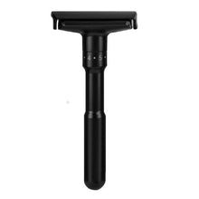 Load image into Gallery viewer, QShave Adjustable Safety Razor Plus 5 Blades Black
