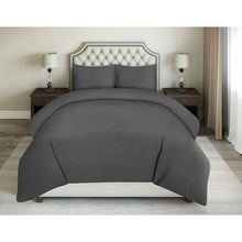 Load image into Gallery viewer, Wrinkle-Resistant Luxury Hotel Duvet Cover Set Double - Dark Grey
