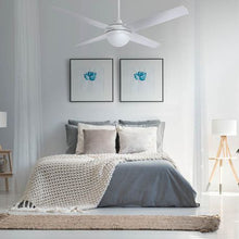 Load image into Gallery viewer, Zebbies Lighting - Martial - 70W White Alu Ceiling Fan with 4 PVC Blades
