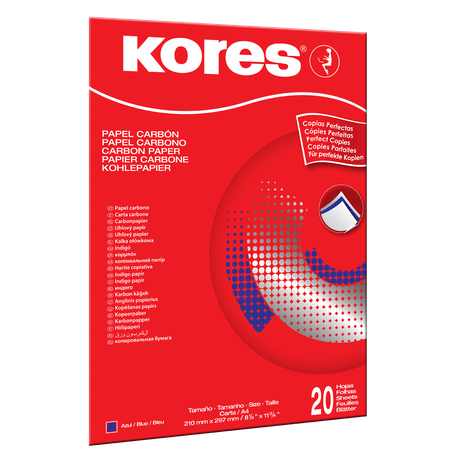 Kores Carbon paper Blue - 10 sheets per box Buy Online in Zimbabwe thedailysale.shop