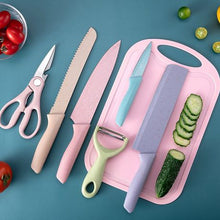 Load image into Gallery viewer, 7 Piece Stainless Steel Kitchen Knife Set Colorful Sharp Blade IB-3
