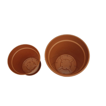 Load image into Gallery viewer, Ucsan - 2Pcs Flower Pot &amp; Drainage Tray Combo - 6lt + 13lt - Rust
