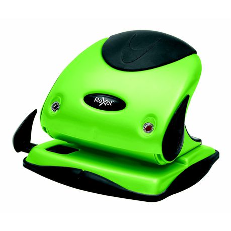 Rexel: P225 2 Hole Punch - Green/Black Trim