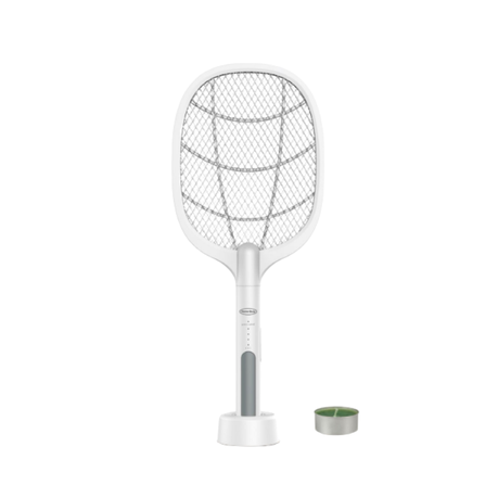 Rechargeable Mosquito Swatter with Stand & Citronella Tea Light -DL131