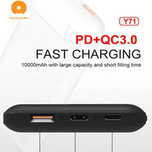 Load image into Gallery viewer, WUW U42 10000mah Portable power bank PD fast charging for smartphone -White
