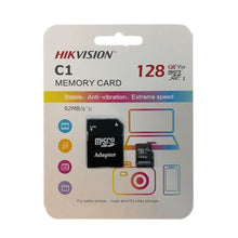 Load image into Gallery viewer, Hikvision 128GB C1 Series MicroSD Memory Card With Adapter
