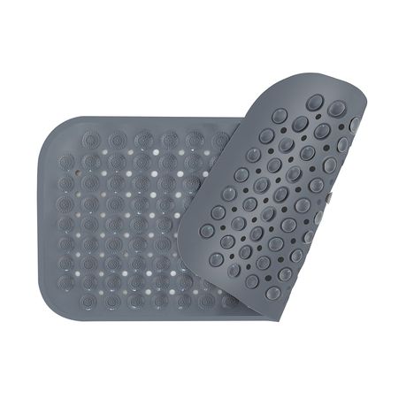 Non-Slip PVC Bathroom Bath/Shower Mat Polka Dot Texture Light Grey Large Buy Online in Zimbabwe thedailysale.shop