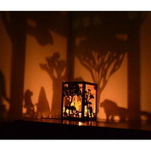 Load image into Gallery viewer, Candle Holder Decorative Lantern Lion Landscape Shadow Box
