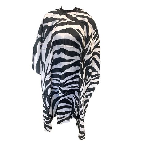 Cutting Cape - Zebra Pattern Black - Velcro Buy Online in Zimbabwe thedailysale.shop