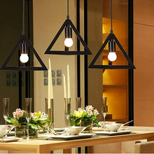 Load image into Gallery viewer, Metal Pyramid Pendant Light - Black
