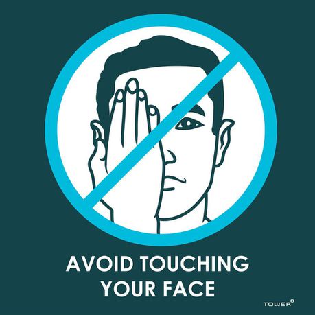 Avoid touching your face- Hygiene Sign 190x190mm