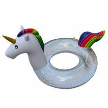 Load image into Gallery viewer, Giant Sparkly Unicorn Inflatable Pool Float With Colorful Glitter
