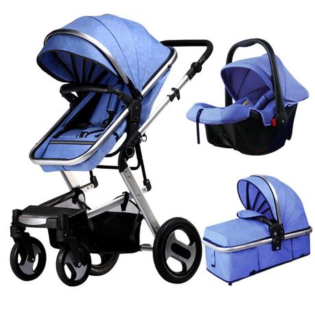 Family Baby Pram 3 In 1 Blue Colour Baby Stroller Travelling System Buy Online in Zimbabwe thedailysale.shop