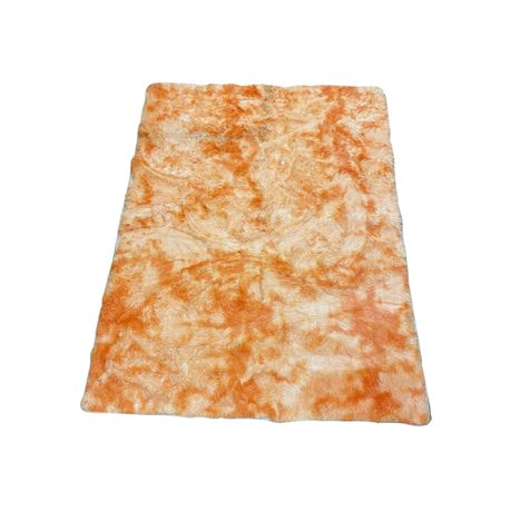 Fluffy Orange Rug