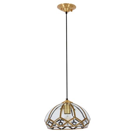 Zebbies Lighting - Aurora - Antique Gold Pendant with Clear Bevelled Glass Buy Online in Zimbabwe thedailysale.shop