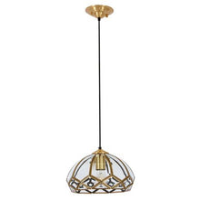 Load image into Gallery viewer, Zebbies Lighting - Aurora - Antique Gold Pendant with Clear Bevelled Glass
