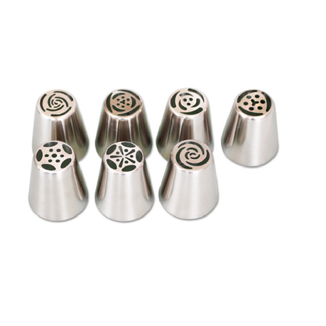 7 Pieces Stainless Steel Icing Piping Nozzles for Decorating Cakes Buy Online in Zimbabwe thedailysale.shop