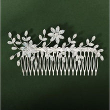 Load image into Gallery viewer, Olive Tree - Crystal Styled Hair Comb 05 - Bridal / Formal Event
